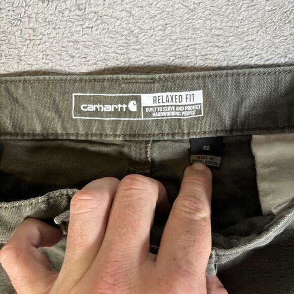 Carhartt Rugged Flex Cargo Shorts Men’s Size 46 Fits 44 Olive Green Relaxed Fit - Picture 4 of 11